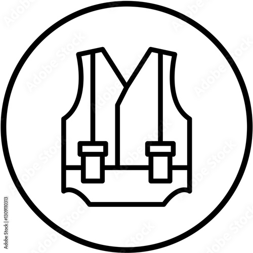 Safety Vest Vector Design Icon Style