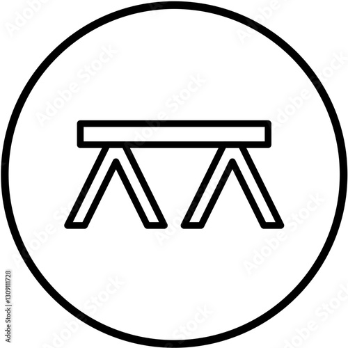 Sawhorse Vector Design Icon Style