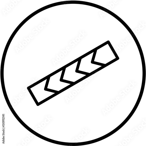 Barricade Tape Vector Design Icon Style