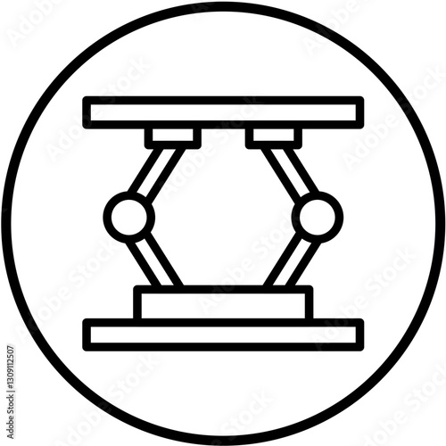 Hydraulic Jack Vector Design Icon Style