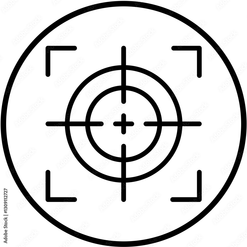 Crosshair Vector Design Icon Style