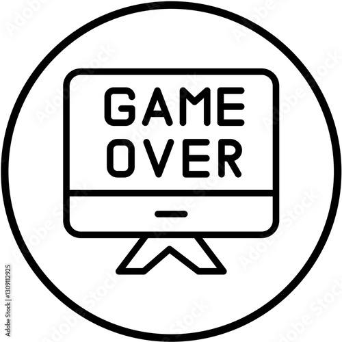 Game Over Vector Design Icon Style