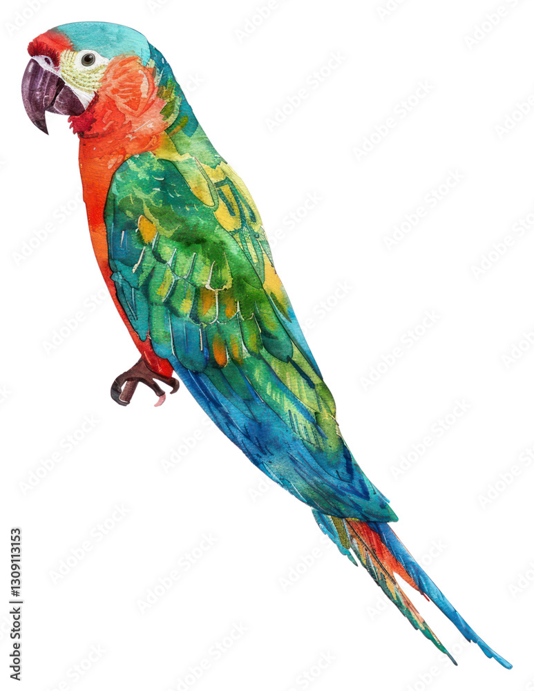 Obraz premium PNG A Parrot parrot illustration watercolor.