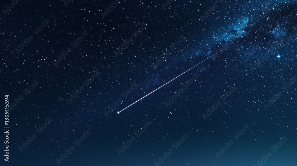 Generic Dramatic Starry View Single Meteor Vibrant Generic Dramatic Starry View Single Meteor Vibrant