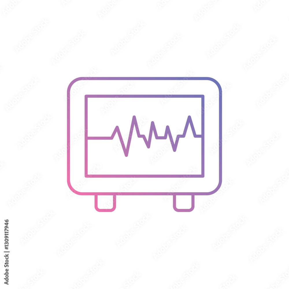 Heart Rate Monitor icon vector stock illustration Heart Rate Monitor icon vector stock illustration