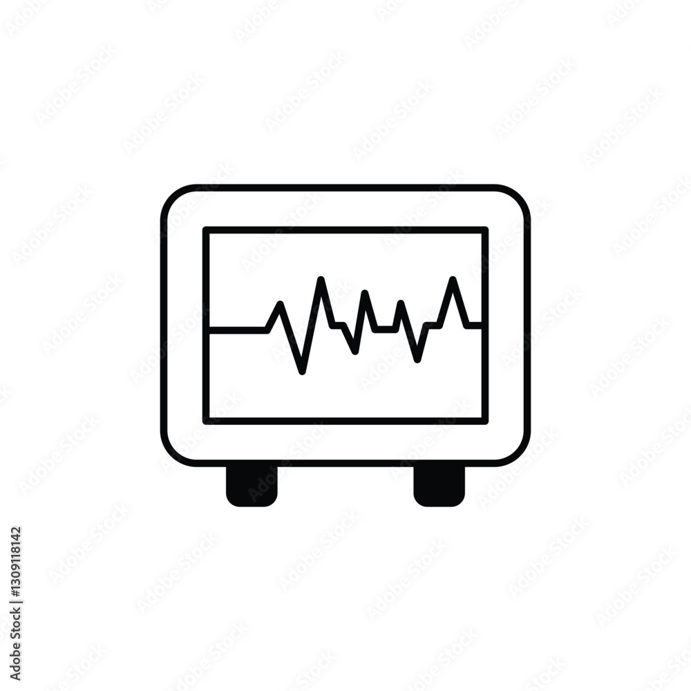 Heart Rate Monitor icon vector stock illustration Heart Rate Monitor icon vector stock illustration