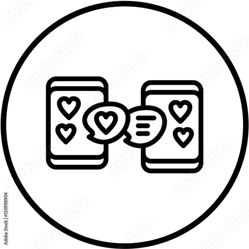 Online Dating Vector Design Icon Style