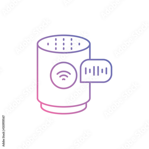 Voice Assistant for Workouts icon vector stock illustration