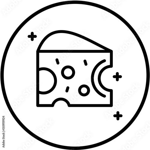 Cheese Vector Design Icon Style