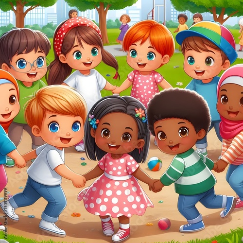 children playing in the park
