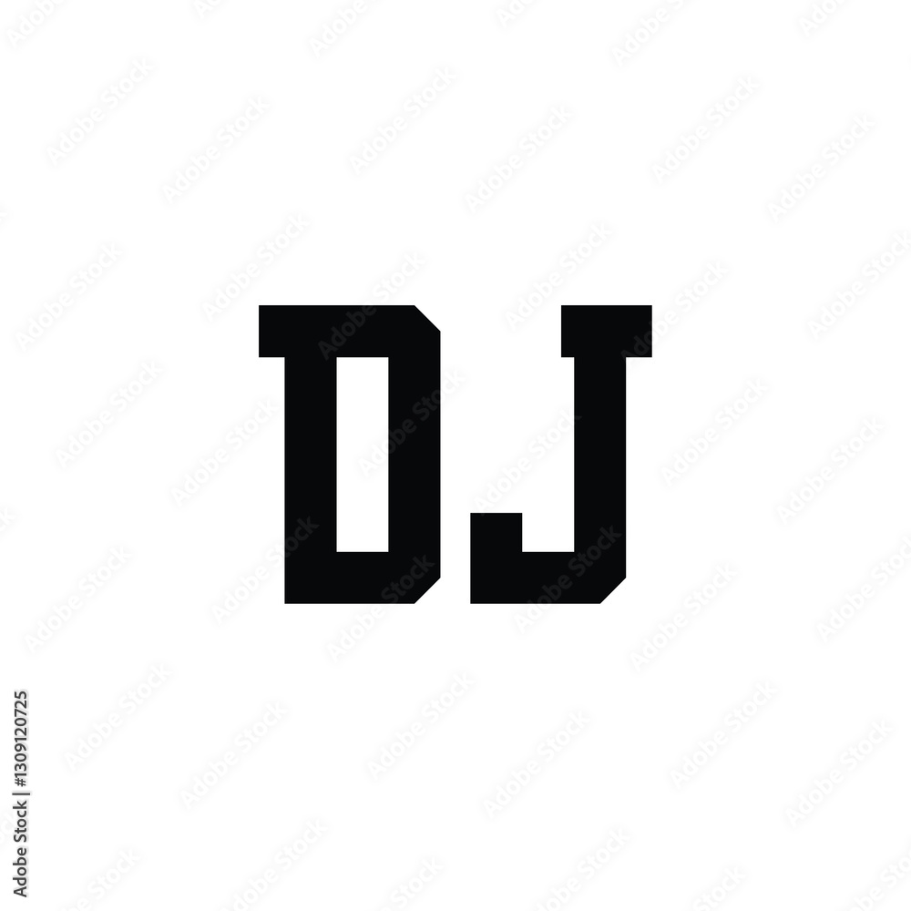 DJ monogram logo design letter text name symbol monochrome logotype alphabet character simple logo DJ monogram logo design letter text name symbol monochrome logotype alphabet character simple logo