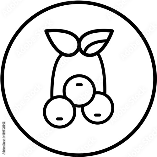 Blueberries Vector Design Icon Style