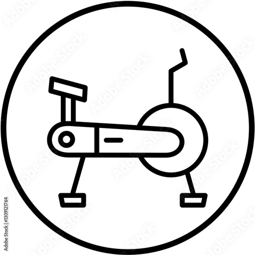 Exercise Bike Vector Design Icon Style