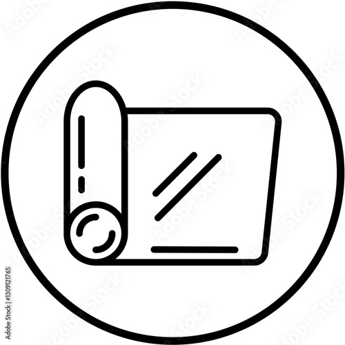 Yoga Mat Vector Design Icon Style