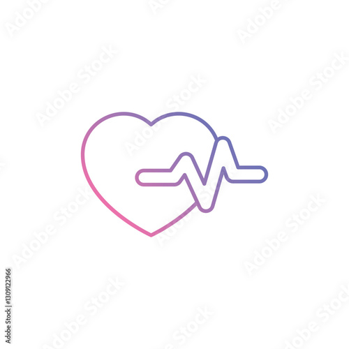 Heart Beats icon vector stock illustration