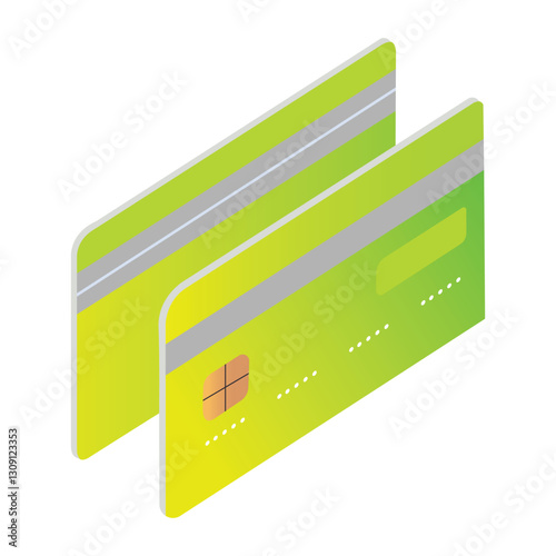 Credit Card Vector Illustration - Modern Payment Method Icon.