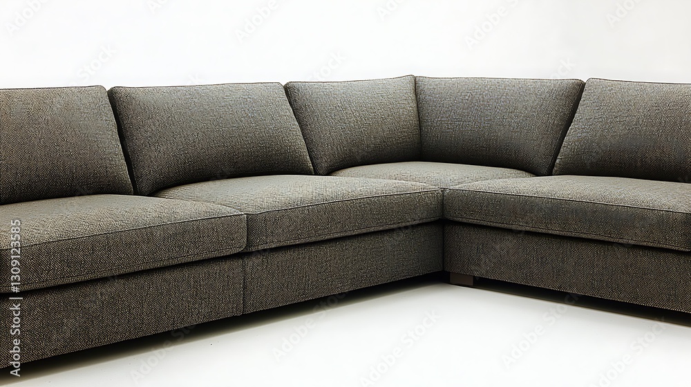 Obraz premium A gray couch with a black and white pattern
