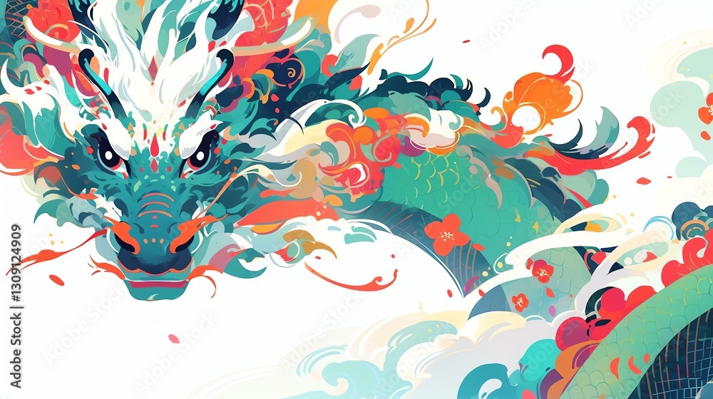 Fototapeta premium Traditional Japanese Dragon