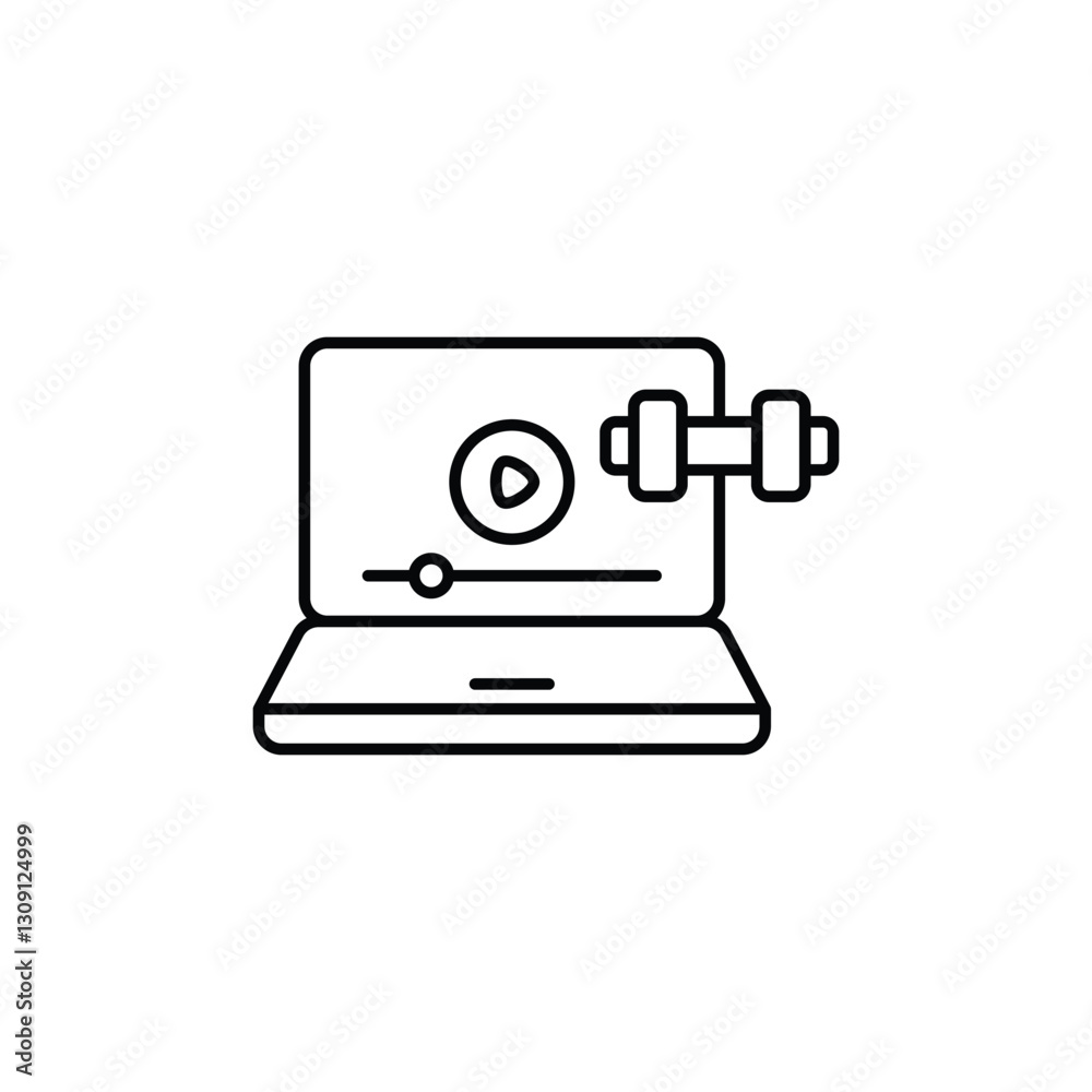 Online Class Streaming icon vector stock illustration Online Class Streaming icon vector stock illustration