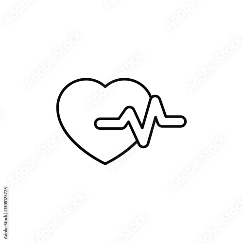 Heart Beats icon vector stock illustration
