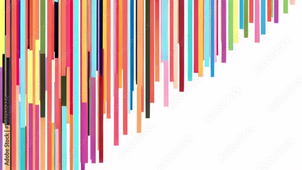 Animated background with vibrant, colorful ribbons moving downwards Animated background with vibrant, colorful ribbons moving downwards