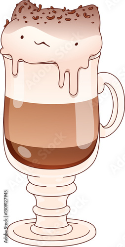 Coffee Drink in Glass Cup