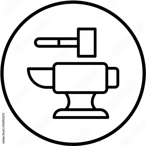 Vector Design Anvil Icon Style