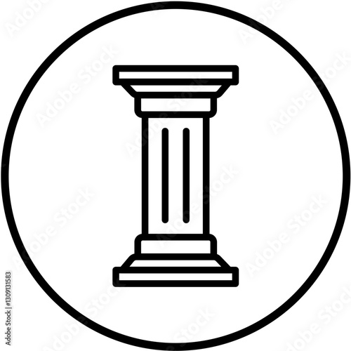 Vector Design Pillar Icon Style