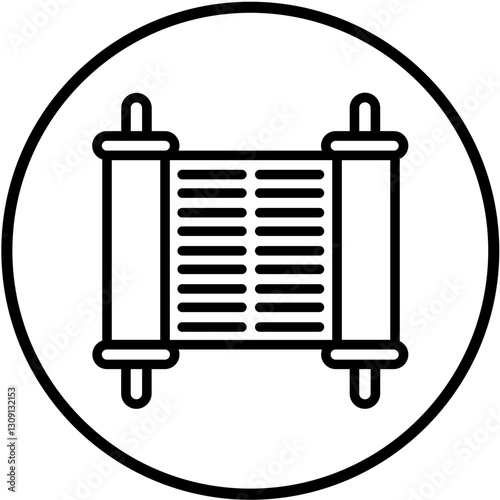Vector Design Torah Icon Style