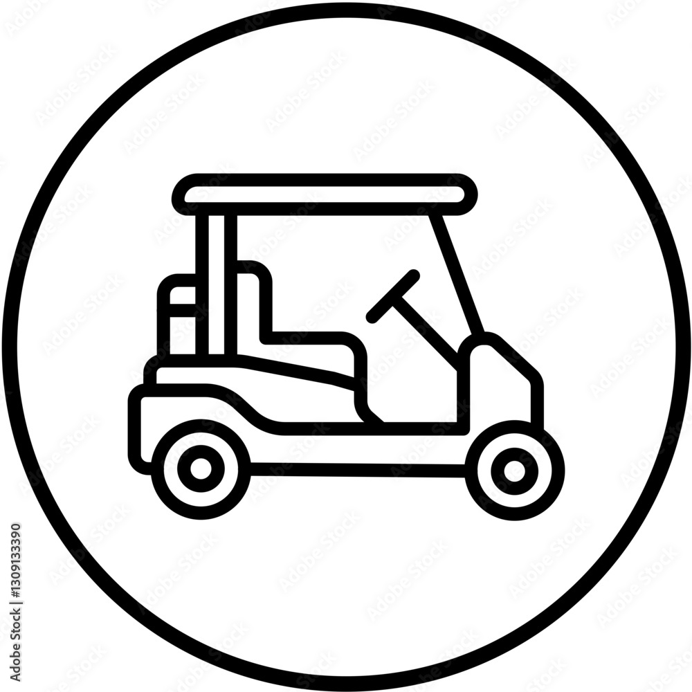 Fototapeta premium Vector Design Golf Cart Icon Style