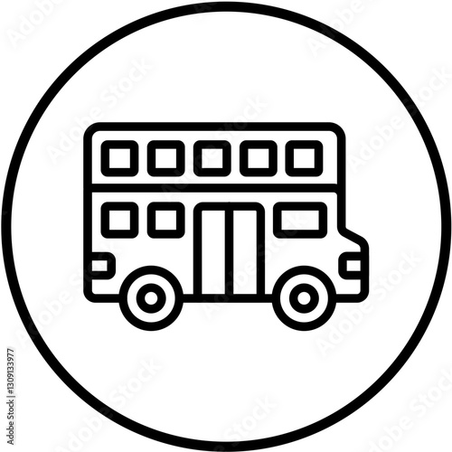 Vector Design Double Decker Icon Style