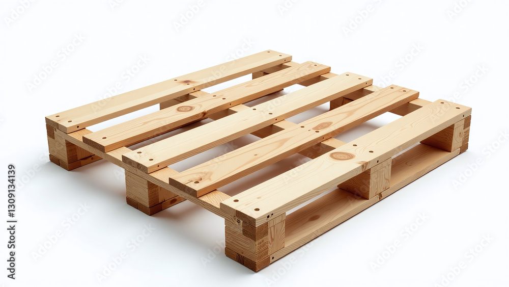 isolated wooden pallet viewed directly clean white isolated wooden pallet viewed directly clean white