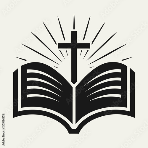 open book with cross