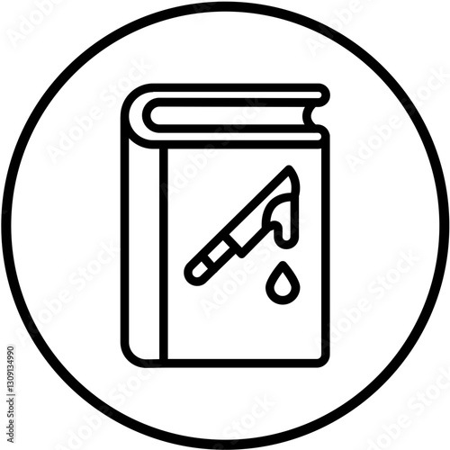 Vector Design Literary Crime Icon Style