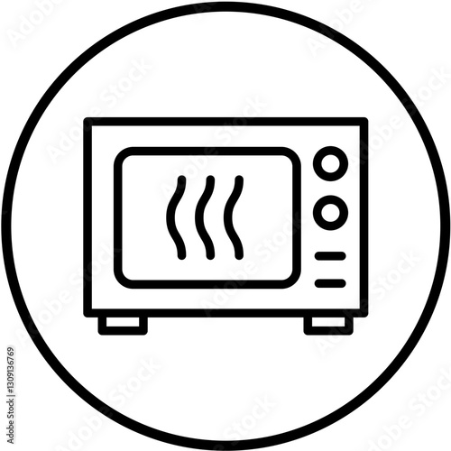 Vector Design Microwave Oven Icon Style