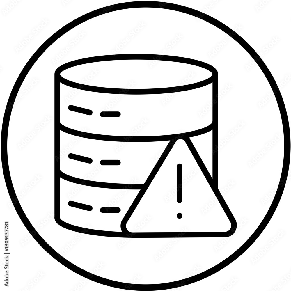 Vector Design Database Alert Icon Style Vector Design Database Alert Icon Style