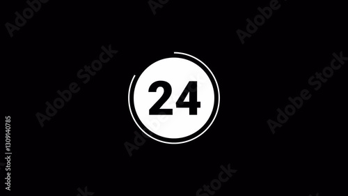30-Second Countdown Timer | Alpha Channel | Transparent Background