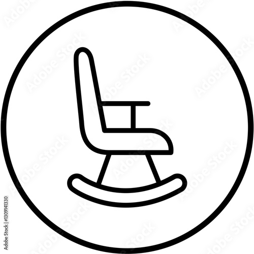 Vector Design Rocking Chair Icon Style