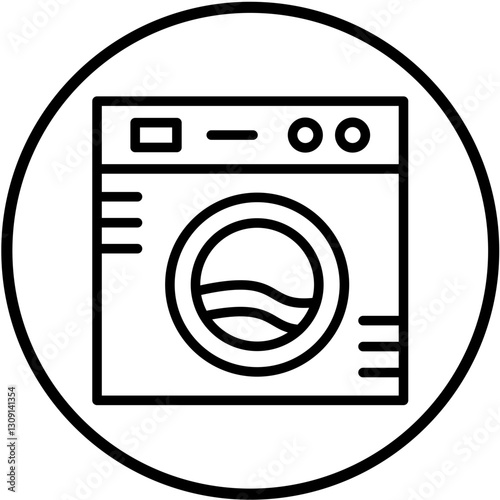 Vector Design Washing Machine Icon Style