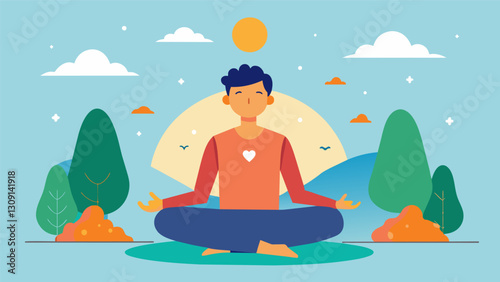 Mindfulness drawing is not about perfection but rather finding peace and contentment in the imperfections.. Vector illustration