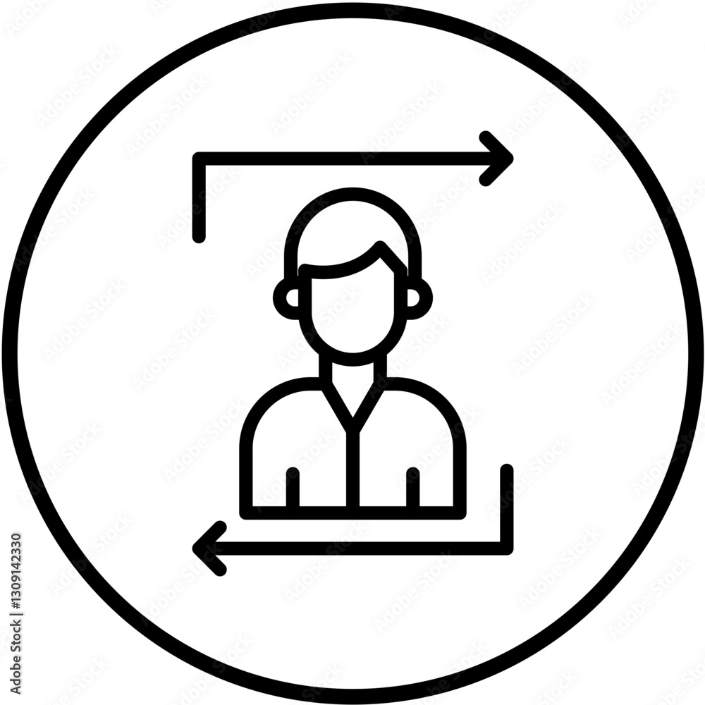 Fototapeta premium Vector Design Returning Visitor Icon Style