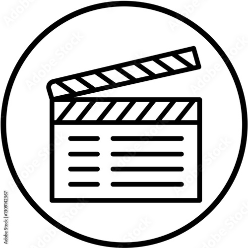 Vector Design Clapper Board Icon Style