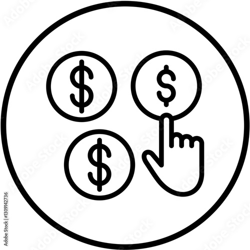 Vector Design Pay Per Click Icon Style