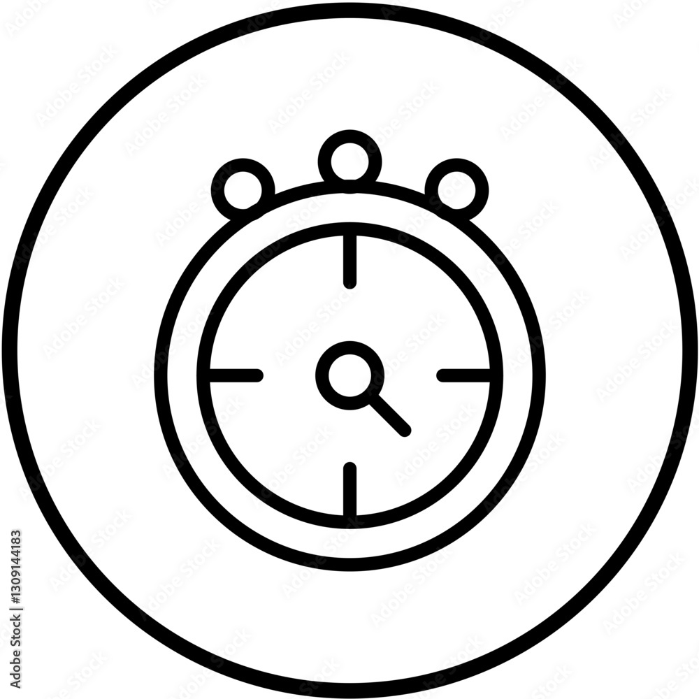 Vector Design Stopwatch Icon Style Vector Design Stopwatch Icon Style