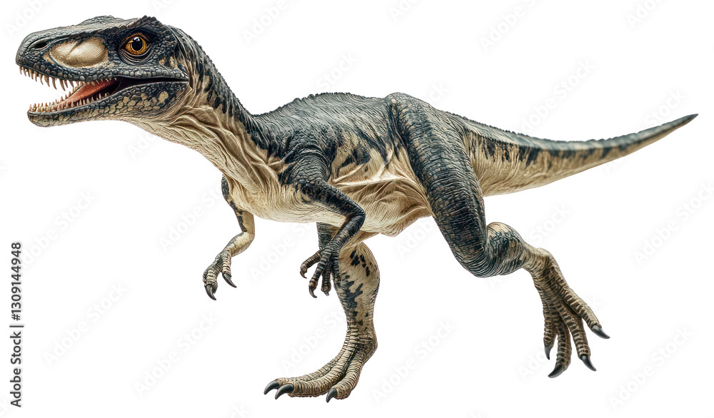 Fototapeta premium PNG Supersaurus vivianae realistic dinosaur velociraptor.