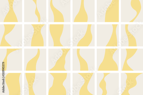 Set of curved abstract tile designs [vector]