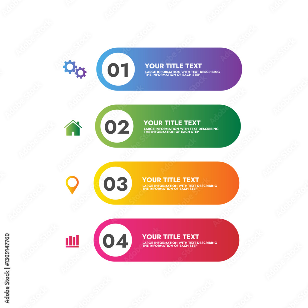 Fototapeta premium vector infographic template your information in colored plates with text