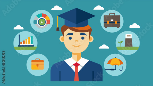 Trade school programs may offer opportunities for internships or apprenticeships giving students realworld experience and connections in their field.. Vector illustration