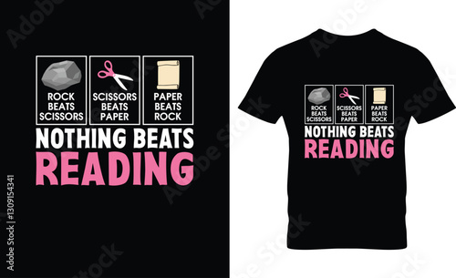 Rock paper scissors nothing beats reading Graphic Design 