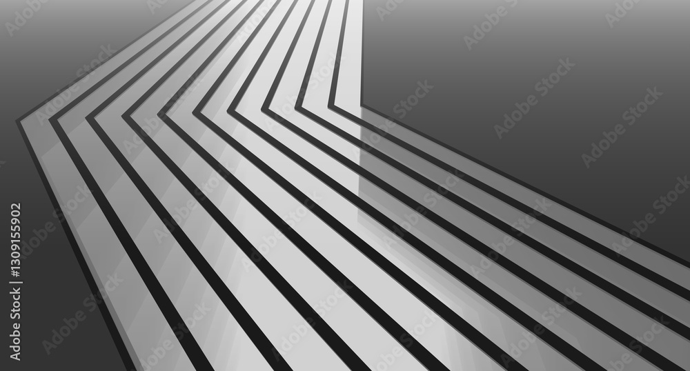 Fototapeta premium Futuristic Architectural Abstract – Geometric Structures and Modern Urban Design